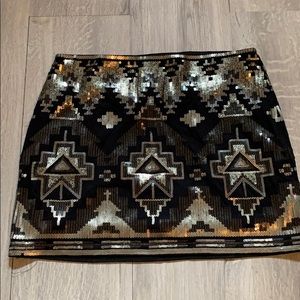 Sequin mini skirt